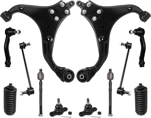 Vista 71 de Detroit Axle – 12 brazos de control superiores e inferiores delanteros con rótulas, barras de unión exteriores e interiores con topes, barras