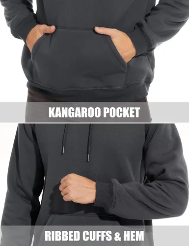 Vista 6 de MAGCOMSEN Sudadera con capucha de forro polar Sherpa para hombre