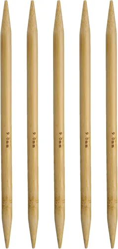 Vista 12 de Harfington - 5 piezas de agujas de tejer de bambú de doble punta, tamaño US 1 (2.25 mm), carbonizadas, 7.9 pulgadas (20 cm) rectas para tejer a