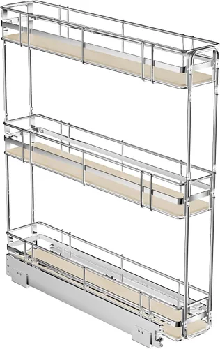 Vista 11 de ROOMTEC Estante de especias extraíble para gabinete estrecho (5.5 pulgadas de ancho x 21 pulgadas de profundidad), organizador de gabinete
