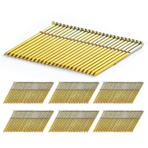 Vista 8 de meite Clavos de marco de 28 grados, clavos de soldadura de alambre galvanizado de 2 pulgadas para enmarcar pistola de clavo, cabeza redonda