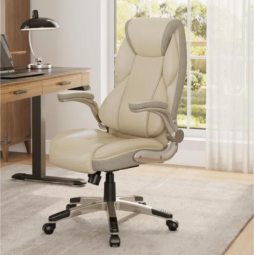 Vista 9 de EUREKA ERGONOMIC Galene - Silla de oficina ejecutiva, color beige Blanco sucio