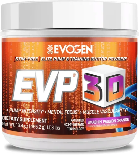 Vista 8 de Evogen EVP-3D Stim-Free Pre-Workout BlackBerry Lemonade 40 porciones