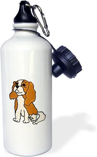 Vista 2 de 3dRose Cute Cavalier King Charles Spaniel - Botella de agua para cachorros, 21 onzas, 21 onzas, multicolor