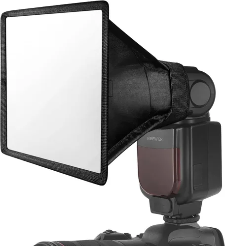 Vista 11 de NEEWER Difusor de Flash Softbox de 5" x 4", Universal, Plegable con Bolsa de Almacenamiento Compatible con Canon Nikon Sony Godox Yongnuo NEEWER