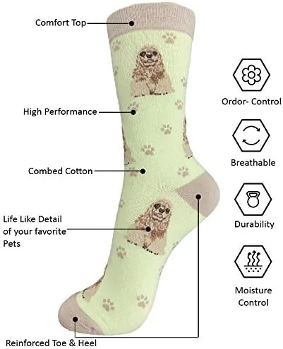 Vista 2 de Calcetines para amantes de las mascotas, divertidos, para todas las estaciones, talla única, para mujeres y hombres, regalos de gatos y perros