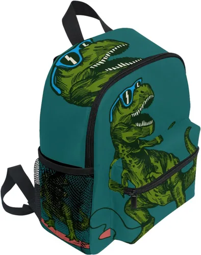 Vista 2 de AUUXVA Mochila de día para niños y niñas, Dinosaurio, Mochilas de viaje