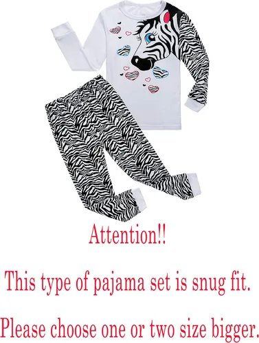 Vista 2 de Family Feeling - Conjunto de pijama de 2 piezas para niñas pequeñas, 100% algodón, pijamas para niñas grandes