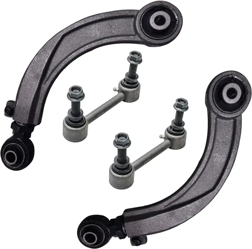 Vista 140 de Detroit Axle - 4 piezas de brazos de control traseros para Ford C-Max, Focus, Mazda 3 5, Volvo C30, C70, S40, V50, 4 brazos de control superiores e