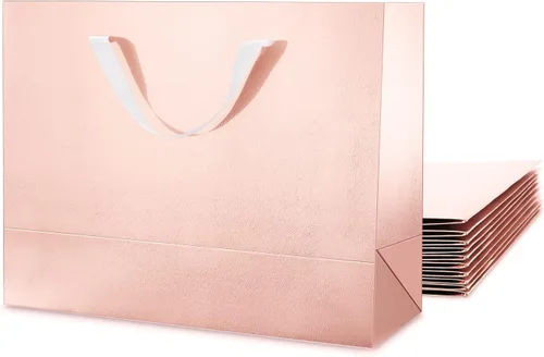 Vista 11 de 12 bolsas de regalo grandes de 13 x 5 x 10 pulgadas, bolsas de regalo grandes color negro mate con asas para el día de Acción de Gracias y todas