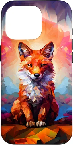 Vista 19 de iPhone 11 Mosaico de zorro rojo Lindo Funda colorida