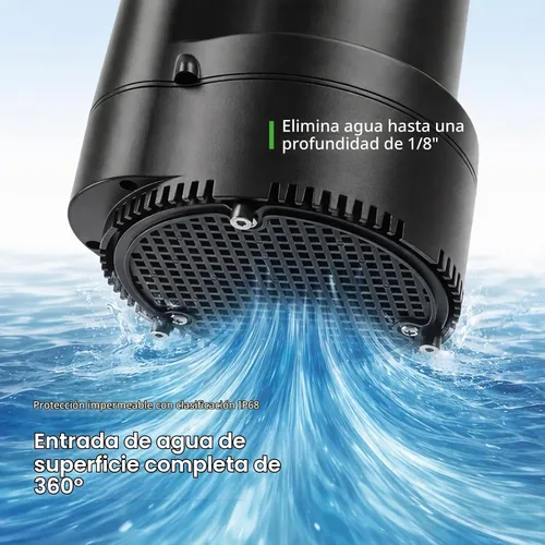Vista 5 de Bomba de transferencia de agua 1/10HP 330GPH Bomba de utilidad autocebante (bomba sumergible de 1/3 HP)