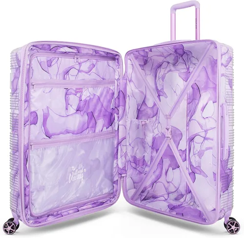 Vista 5 de Vacay Spotlight Clear Collections - Equipaje de rueda giratoria extensible y duro juego de 2 piezas 2028 campos de lavanda 2-Piece Set 2028