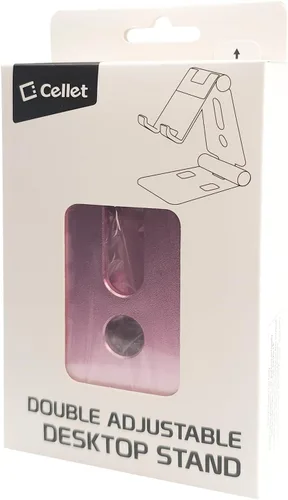Vista 7 de Soporte para teléfono celular con soporte de montaje ajustable, soporte de escritorio de aluminio para teléfono celular, tabletas, iPads, soporte