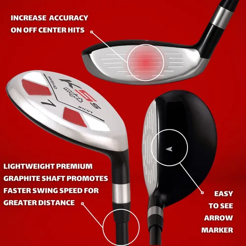 Vista 3 de Majek Golf para hombre todo híbrido #7 Senior Flex diestro nueva utilidad A Flex Graphite Golf Club