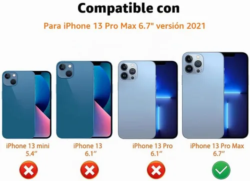 Vista 2 de Funda trasera desmontable 2 en 1 compatible con iPhone 13 Pro Max con tarjetero de cuero bolsillo delgado fundas para teléfono 6.7 pulgadas (negro)