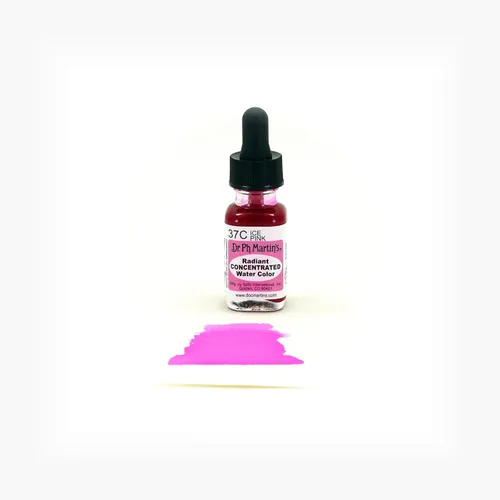 Vista 2 de Dr. Ph. Martin's Radiant Concentrated Water Color (37C) Botella de acuarela, 0.5 oz, rosa hielo, 1 botella