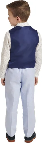 Vista 4 de Nautica Boys' 4-Piece Set with Dress Shirt, Bowtie, Vest and Pants