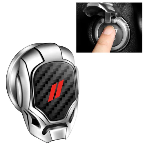 Vista 8 de Cubierta de botón de arranque y parada del motor Push Start para Dodge Challenger Charger Durango Auto General Motors Interruptor de encendido Negro