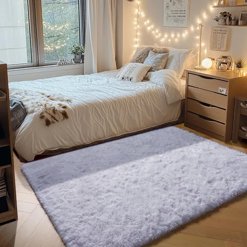Vista 46 de ONASAR - Alfombra de pasillo negra de 2 x 6 pies, esponjosa, lavable, ultrasuave, afelpada, peluda, tapete para bebés, dormitorio de niños, armario