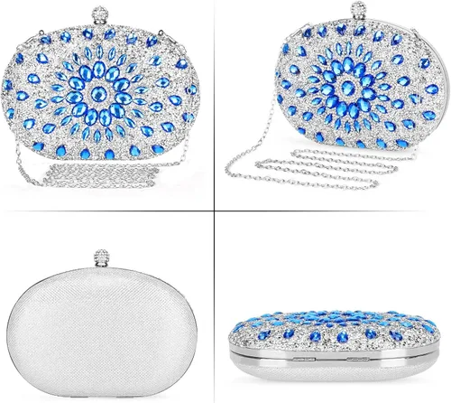 Vista 3 de Evening Bag, Azul Real