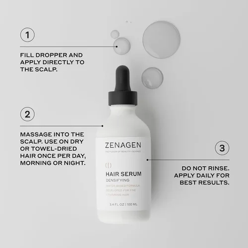 Vista 10 de ZENAGEN Revolve - Kit de trío para mujer Champú + acondicionador + densificador para cabello fino y visiblemente adelgazante, apoya la fuerza