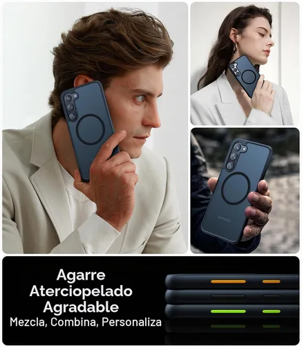 Vista 7 de TORRAS - Funda protectora magnética para Samsung Galaxy S23 6.1 pulgadas, prueba de caídas de grado militar, apta para MagSafe, parte trasera