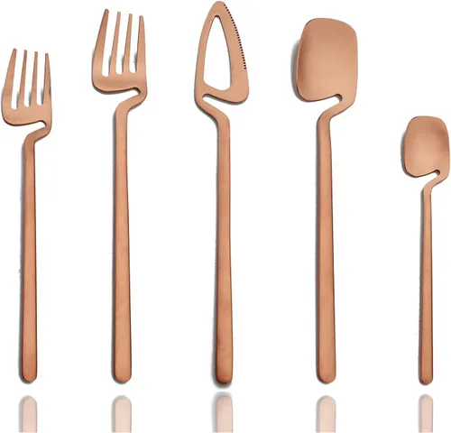 Vista 14 de JASHII 8 cucharas de mango largo para colgar, cuchara de té helado, cuchara de café, cucharas agitadoras de acero inoxidable 304 para té, postre