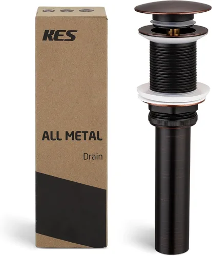 Vista 18 de KES S2008D-BZ - Desagüe para fregadero sin desbordamiento para baño, conjunto de tapón de drenaje emergente para fregadero de recipiente de 1.6 a