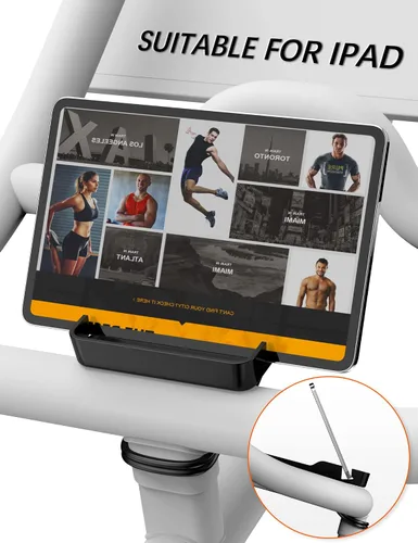 Vista 5 de Soporte de teléfono para bicicleta Peloton y bicicleta Peloton +, accesorios de bicicleta Peloton, bandeja de montaje de alfombrilla de silicona
