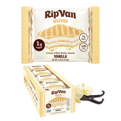 Vista 11 de Rip Van Galletas de oblea de chocolate y avellana, 0.14 oz de carbohidratos