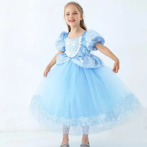 Vista 6 de AEUFIDM Princess Costumes Girls Cosplay Dress Up Halloween Christmas Fancy Party
