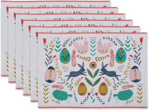 Vista 11 de DII Pascua Folk Garden Cocina Textiles