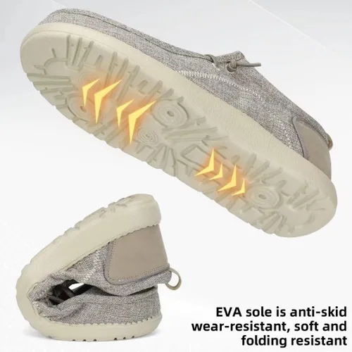 Vista 7 de 1TAZERO Zapatos casuales para hombre con plantillas de soporte de arco, mocasines para fascitis plantar