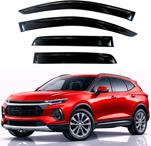 Vista 402 de KPY Moldura deflectora de viento con protección contra la lluvia compatible con Mazda CX-3 2016-2021 (CX3), 4 unidades, para ventana lateral