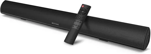 Vista 7 de BESTISAN Barra de sonido con graves mejorados: woofer doble más grande y puertos de graves duales, barra de sonido para Smart TV, barra de sonido