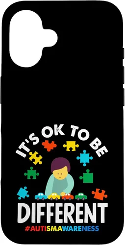 Vista 32 de Ok to Be Different Autism Awareness Puzzle Piece Ribbon Case para iPhone 17