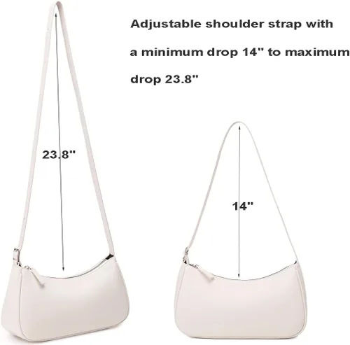 Vista 2 de WSRYDJDL Bolso pequeño para mujer, bolsos de hombro ajustables con patrón de cocodrilo con cierre de cremallera, retro
