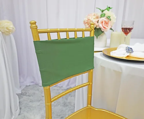 Vista 12 de (10 bandas elásticas de elastano de 7 x 13 pulgadas, de doble capa, lazos elásticos de licra para silla, lazos para bodas, fiestas, banquetes