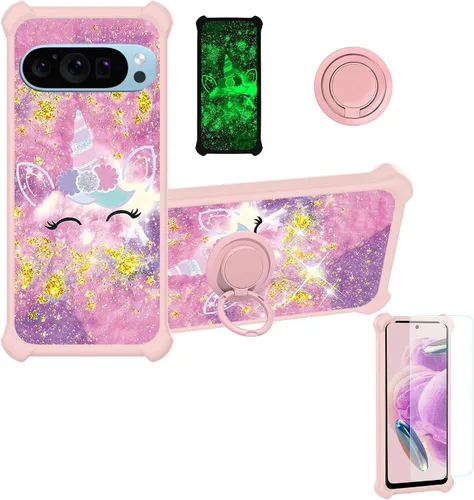 Vista 57 de jioeuinly JSF-DJS - Funda compatible con Nothing Phone 2a con protector de pantalla de vidrio templado, policarbonato duro + silicona suave, soporte