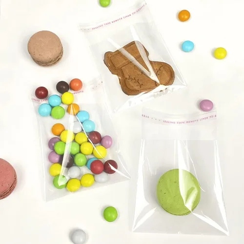Vista 7 de Morepack - Bolsas de celofán transparentes de 3 x 3 pulgadas, 200 unidades para recuerdos de fiesta de dulces, tamaño mini