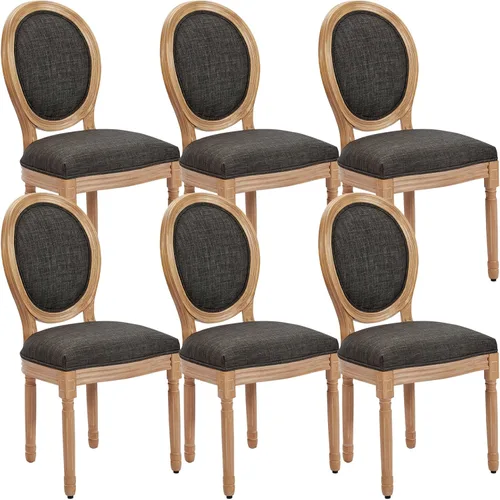 Vista 14 de Juego de 2 sillas de comedor de ratán, sillas de comedor de estilo francés rústico de mediados de siglo, sillas de comedor de acento estilo granja