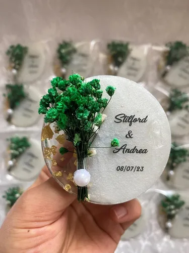 Vista 2 de Custom Fridge Magnets,Wedding Favors,Magnet Set,Engagement Gift,Wedding Guest Gifts,Flower Magnet Favor for Guest,Baby Shower