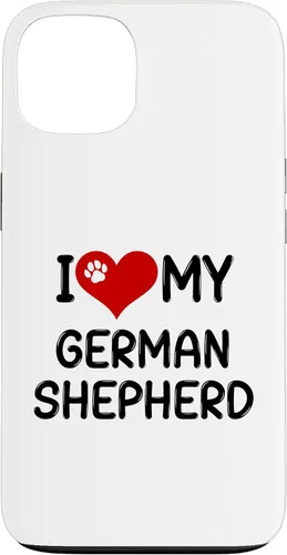 Vista 7 de I Love My German Shepherd Pet Dog Breed Retro Heart Case for iPhone 17