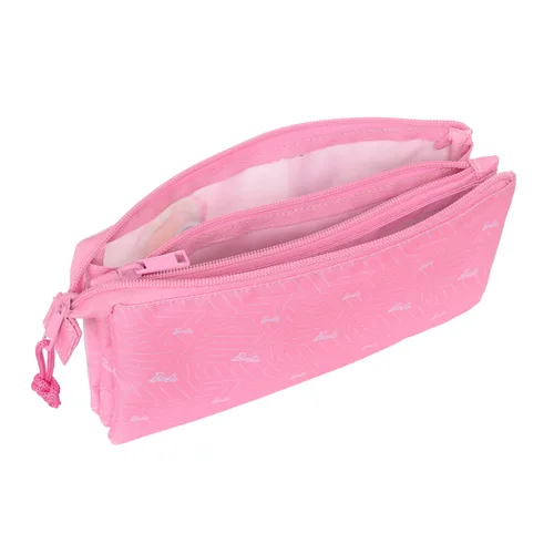 Vista 3 de Portatodo Triple Barbie Girl Rosa 22 x 12 x 3 cm