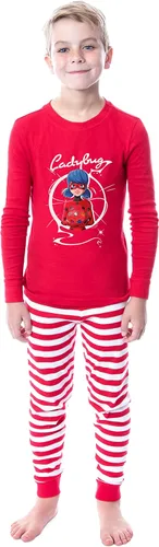 Vista 2 de INTIMO Miraculous Ladybug - Conjunto de pijama de algodón de 2 piezas para niñas
