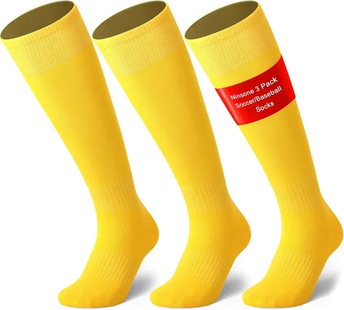Vista 12 de 3 pares de calcetines de béisbol y sóftbol para jóvenes, niños, niñas, hombres y mujeres, calcetines de fútbol