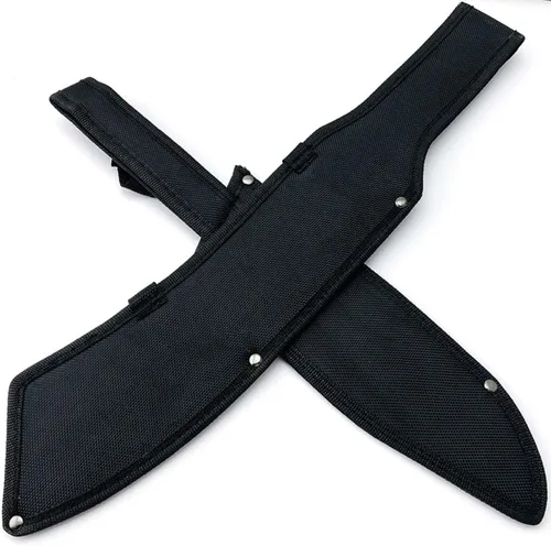 Vista 4 de Cuchillo al aire libre Funda de almacenamiento de nylon titular con lazo para cinturón para hoja fija Machete Cuchillo de corte de madera