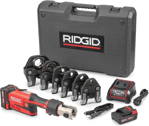 Vista 13 de RIDGID 67193 Modelo RP 351 Kit de herramienta de prensa ProPress estándar con cable con herramienta de prensa ProPress con cable, mandíbulas