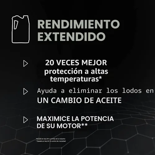 Vista 5 de Mobil 1 aceite de motor sintético completo de rendimiento extendido 0W-20, 1 cuarto de galón (paquete de 6)
